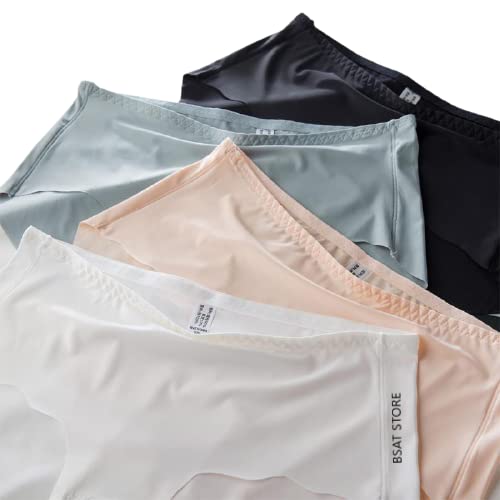 Women's Ice Silk Blend Invisible Lines No Show Hipster Panty (Pack of 4).