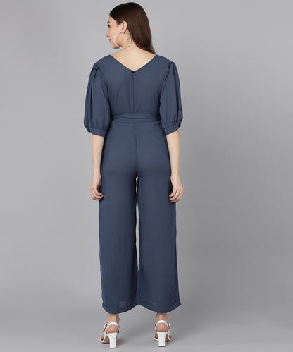Women's Trendy Solid Crepe Jumpsuit